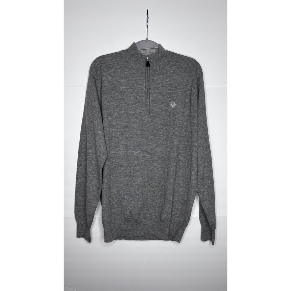 Peter Millar Crown Comfort Gray 70% Cashmere Blend Quarter Zip Sweater - Size‎ M